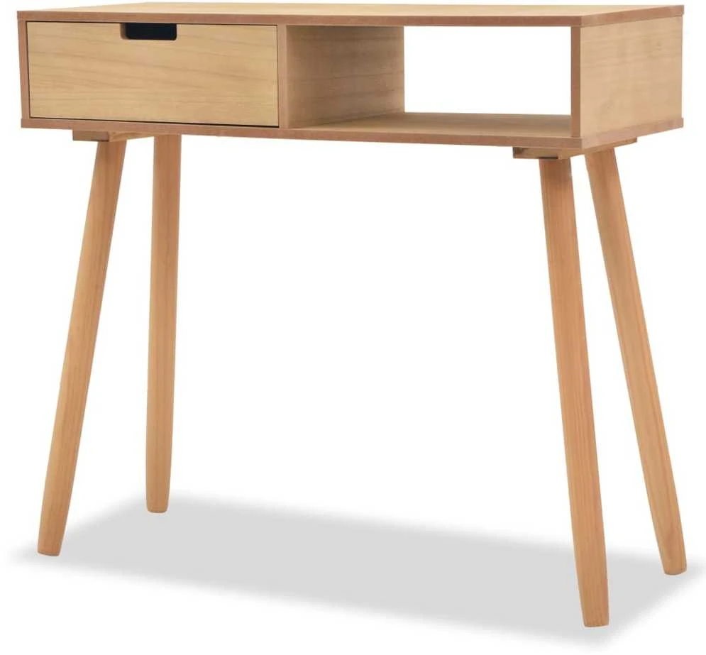 Konsolinis stalas, masyvi pušies mediena, 80x30x72cm, ruda
