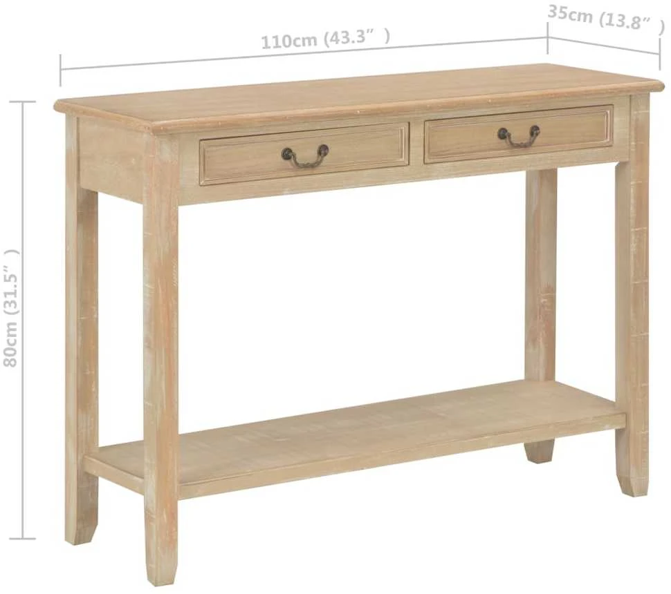 Konsolinis staliukas, 110x35x80cm, mediena