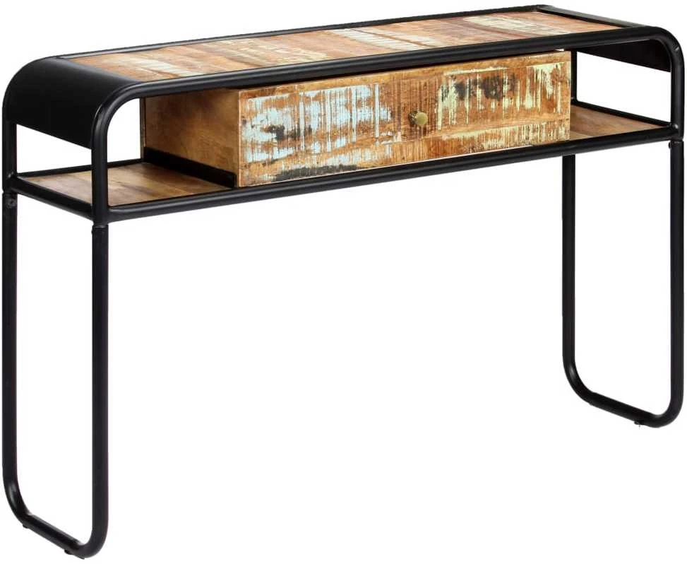 Konsolinis staliukas, 118x30x75 cm, perdirbtos medienos masyvas