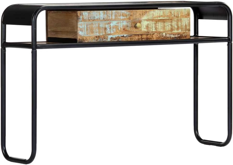 Konsolinis staliukas, 118x30x75 cm, perdirbtos medienos masyvas