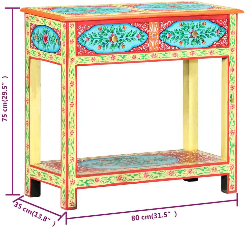 Konsolinis staliukas, 80x35x75cm, mango medienos masyvas