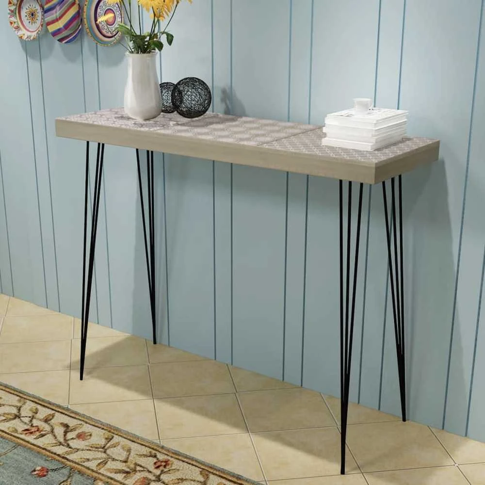 Konsolinis staliukas, 90x30x71,5 cm, pilkas