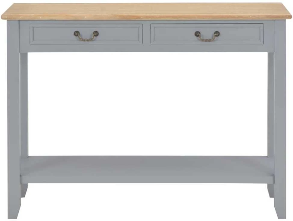 Konsolinis staliukas, pilkas, 110x35x80cm, mediena