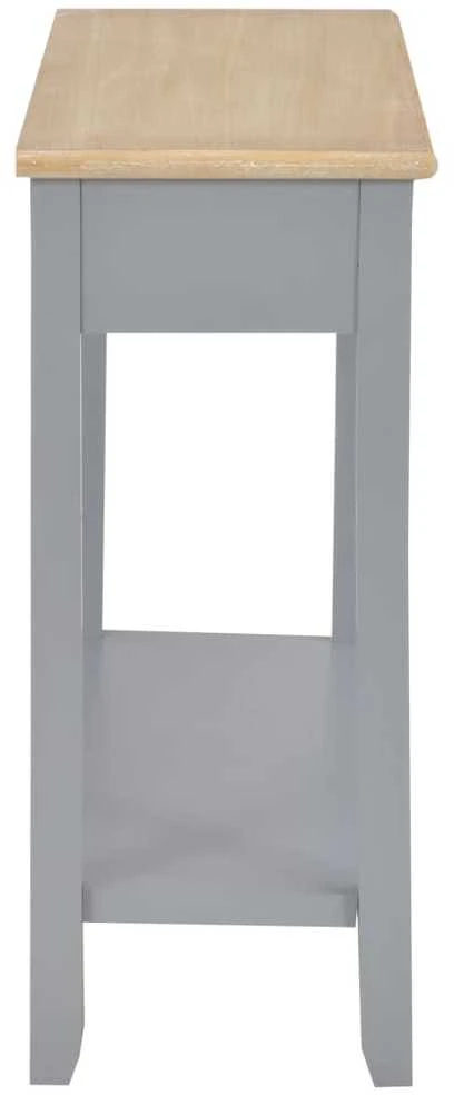Konsolinis staliukas, pilkas, 110x35x80cm, mediena