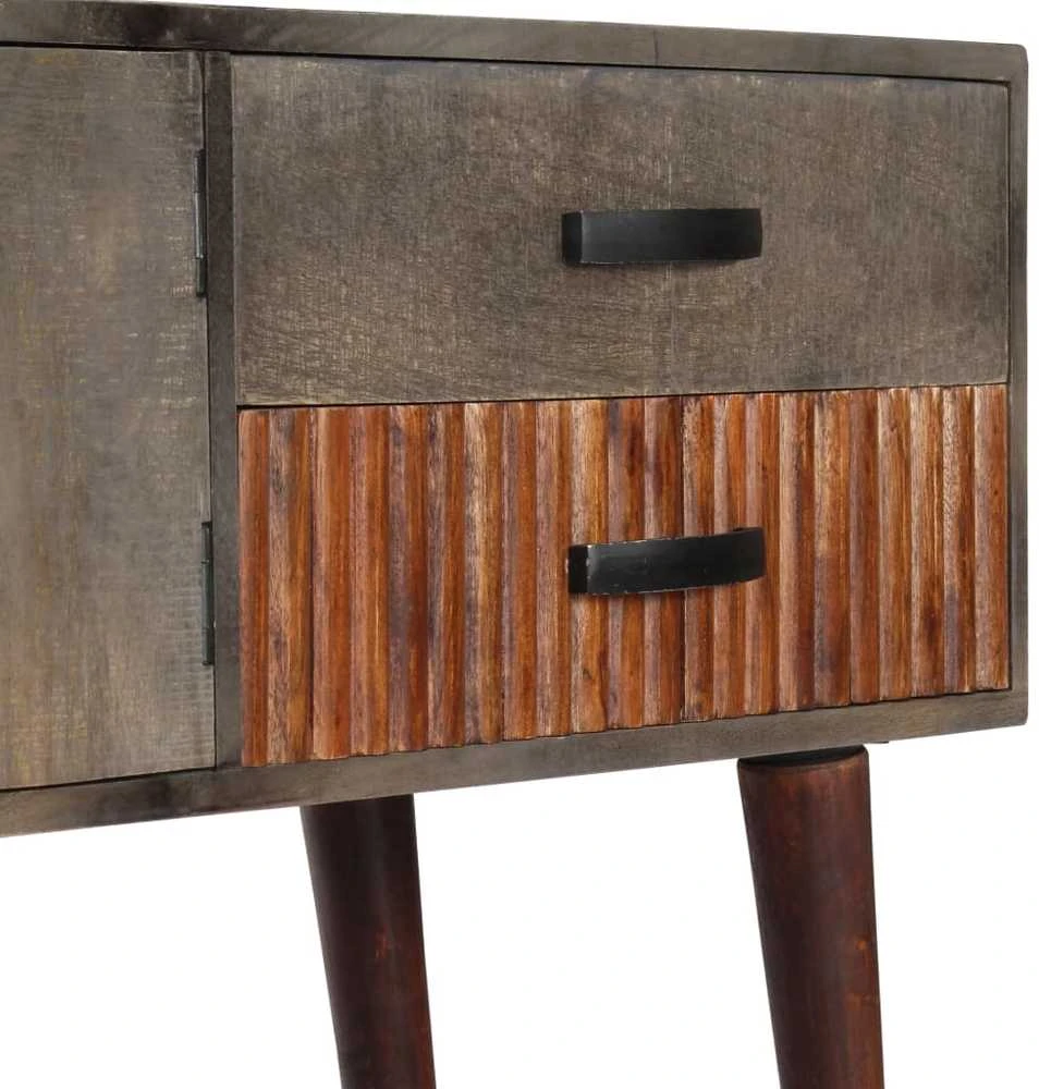 Konsolinis staliukas, pilkas, 120x35x75cm, neapd. mango mediena