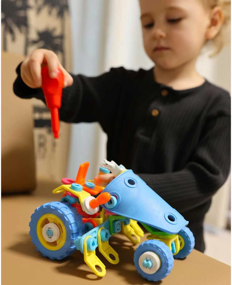 Konstruktorių rinkinys 6 in 1 transporto priemonės WOOPIE 118 detalių STEM