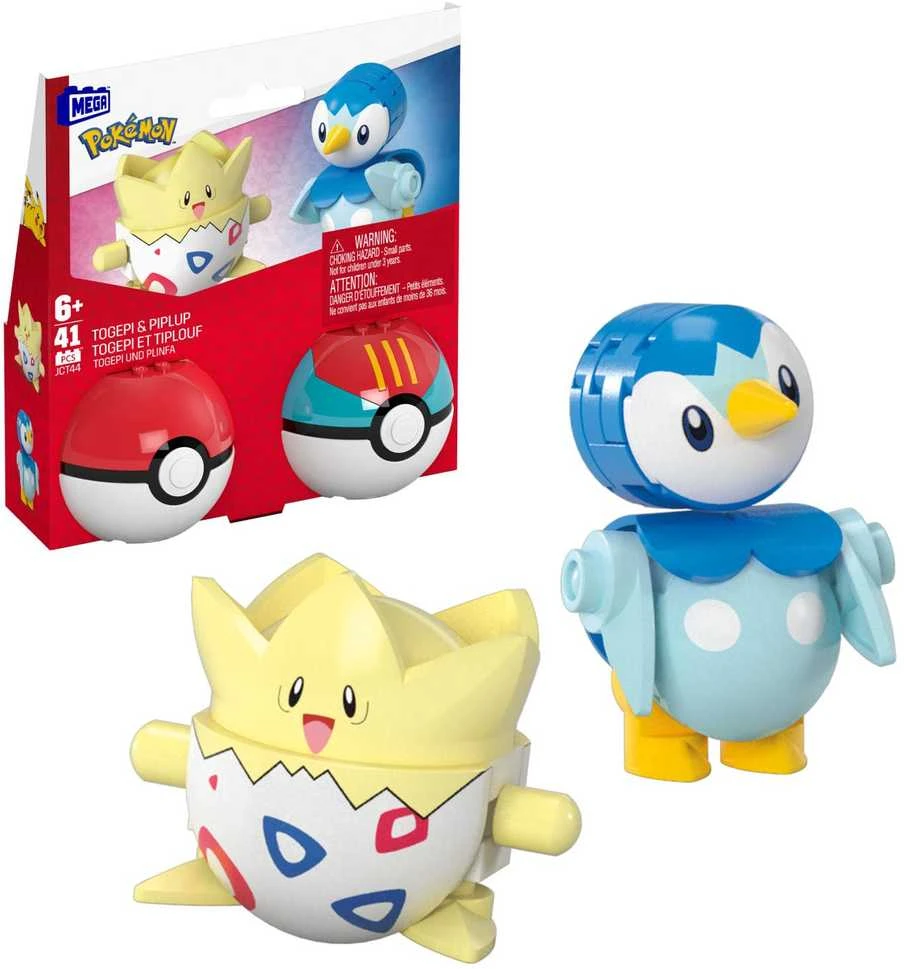 Mega Bloks Konstruktorius MEGA Pokemon Pokeball Togepi & Piplup JCT44