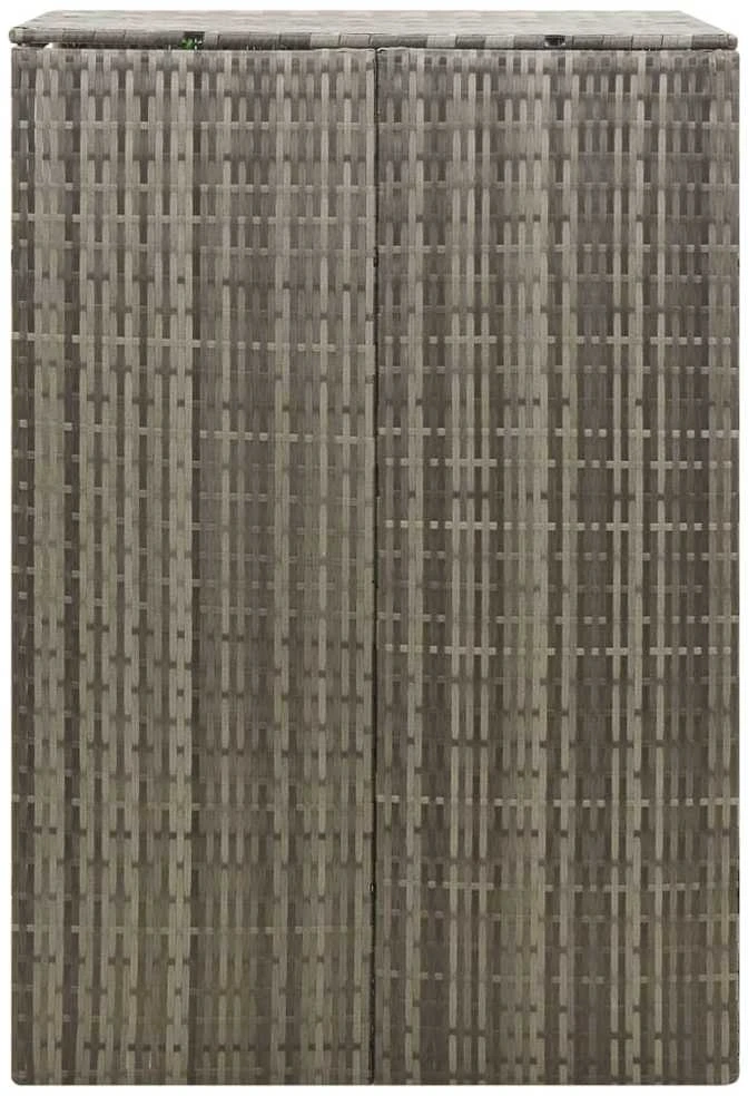 Konteinerio stoginė, pilka, 70x80x117cm, poliratanas, vienvietė