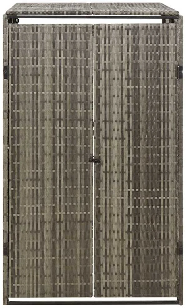 Konteinerio stoginė, pilka, 70x80x117cm, poliratanas, vienvietė