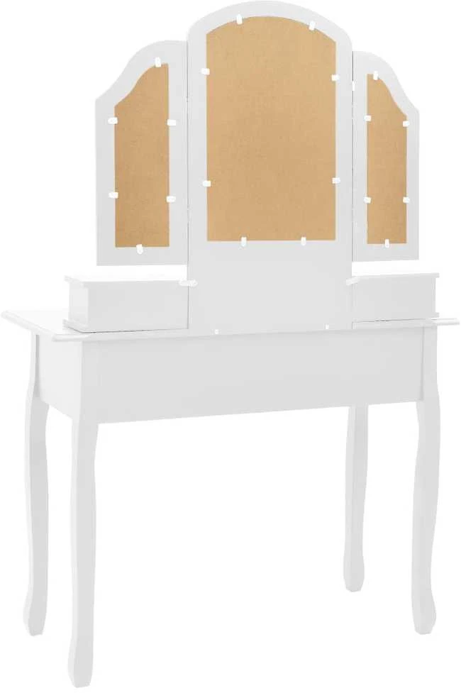 Kosmetinio staliuko rinkinys, baltas, 100x40x146cm, paulovnija