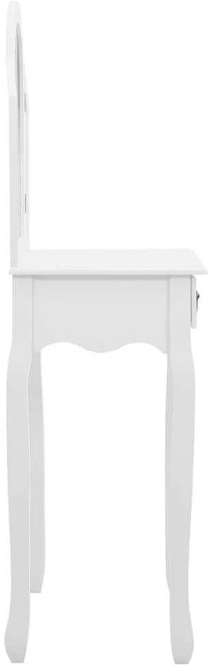 Kosmetinis staliukas, baltas, 65x36x128cm, paulovnija ir MDF