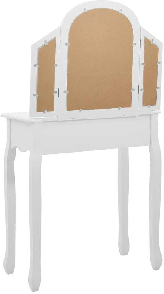 Kosmetinis staliukas, baltas, 65x36x128cm, paulovnija ir MDF