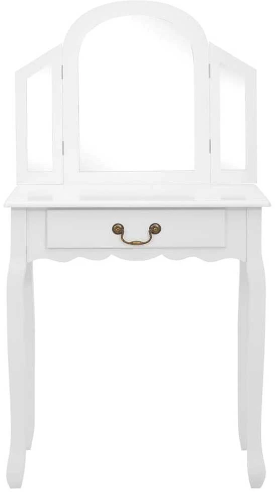 Kosmetinis staliukas, baltas, 65x36x128cm, paulovnija ir MDF