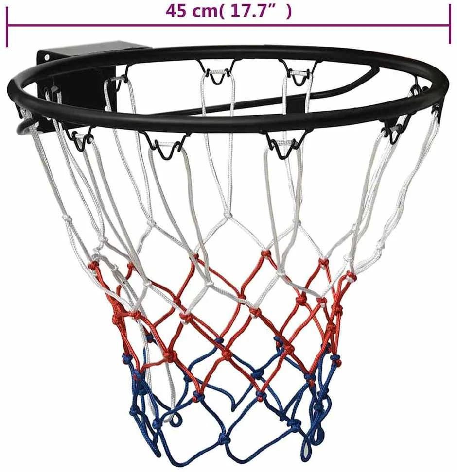 Krepšinio lankas, juodos spalvos, 45cm, plienas