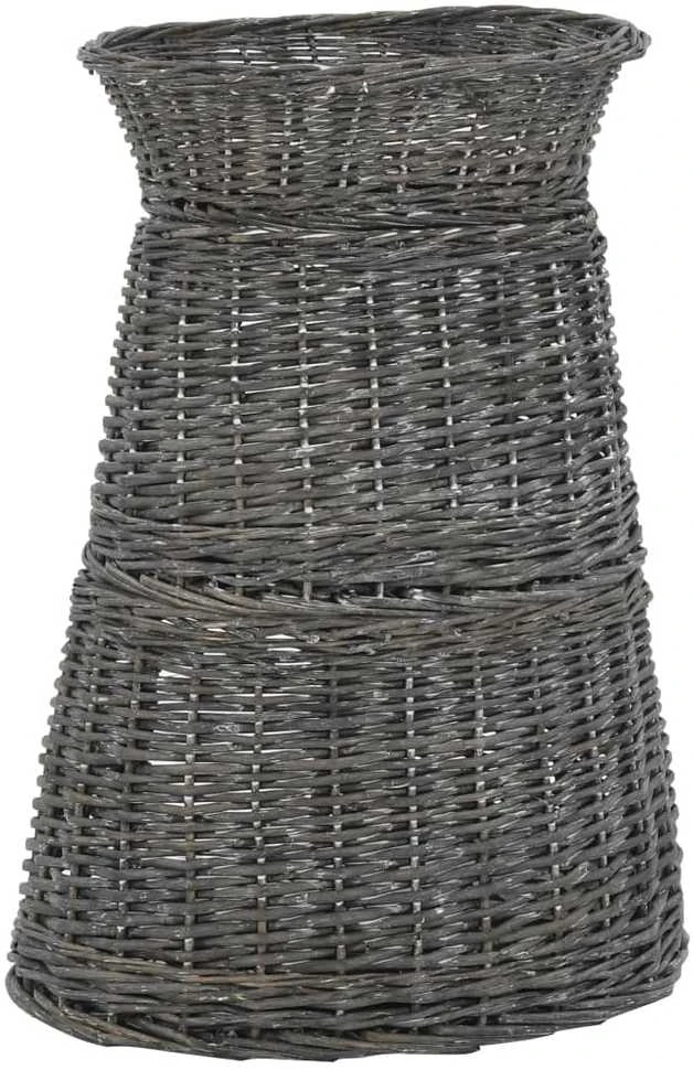 Krepšių katėms rinkinys, 3 dalių, pilkas, 47x34x60cm, gluosnis