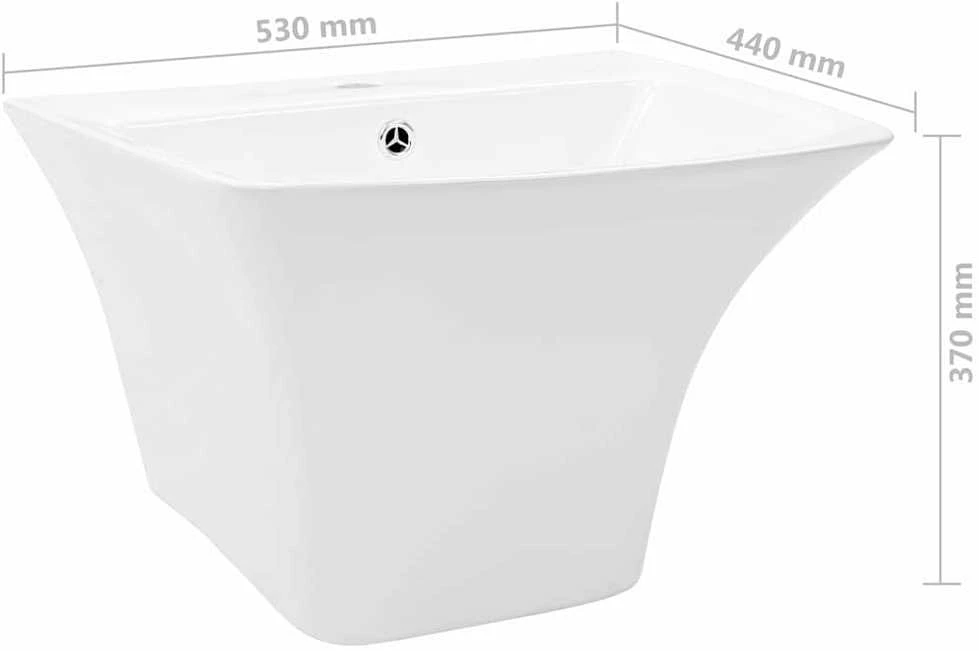 Kriauklė Balta 53 x 44 x 37 cm Lakuota keramika