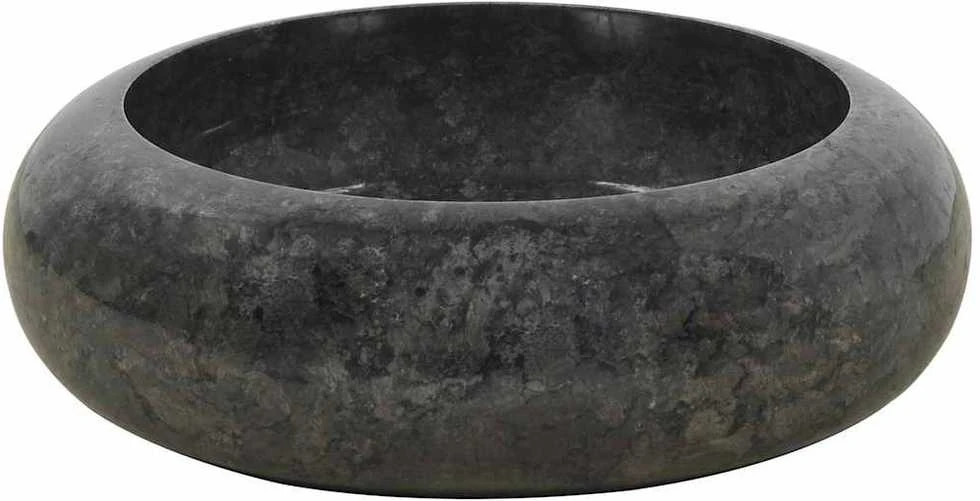 Kriauklė, juoda, 40x12cm, marmuras