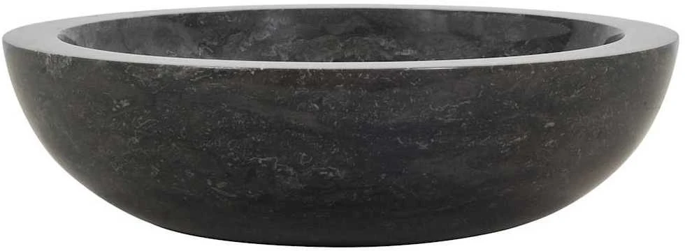 Kriauklė, juoda, 40x12cm, marmuras