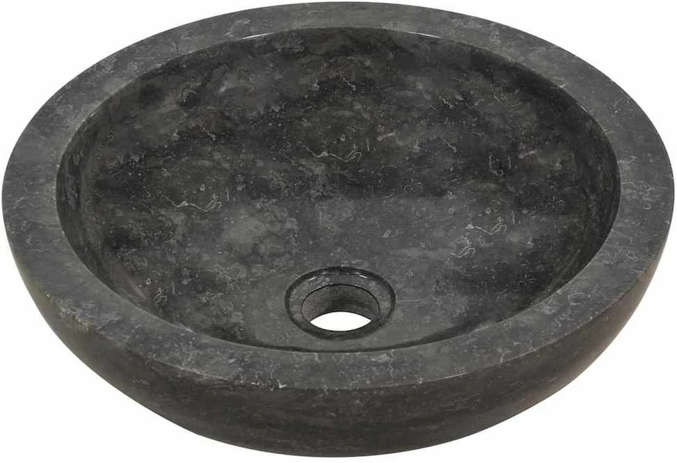 Kriauklė, juoda, 40x12cm, marmuras