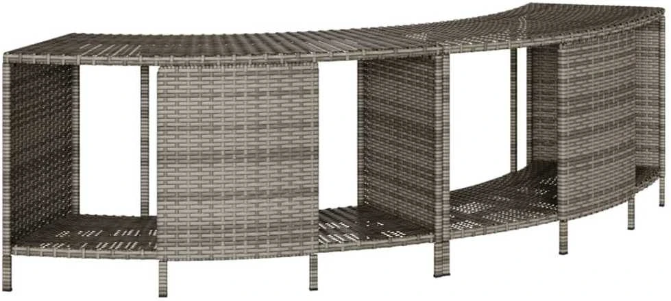 Kubilo rėmas, pilkos spalvos, poliratanas ir akacijos masyvas