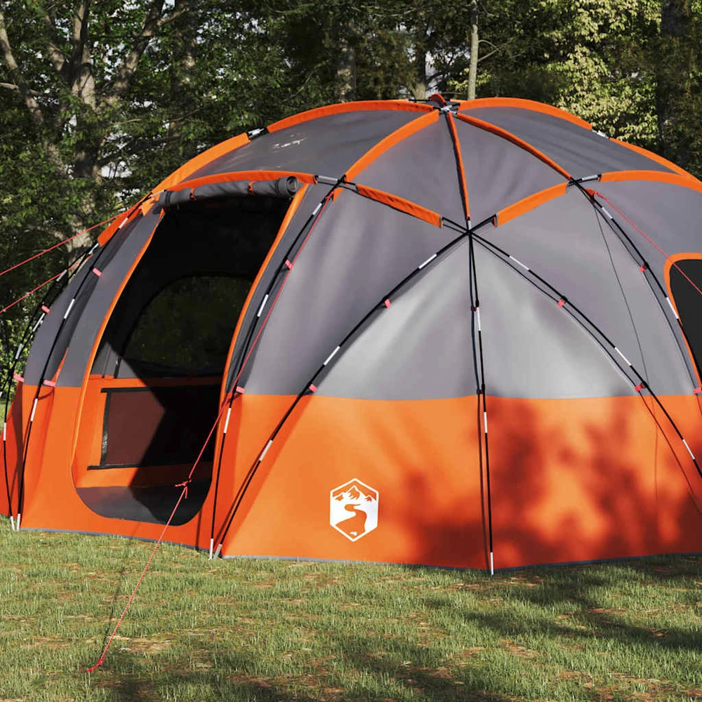 Kupolinis palapinė Pilka ir oranžinė 475 x 475 x 235 cm tafta