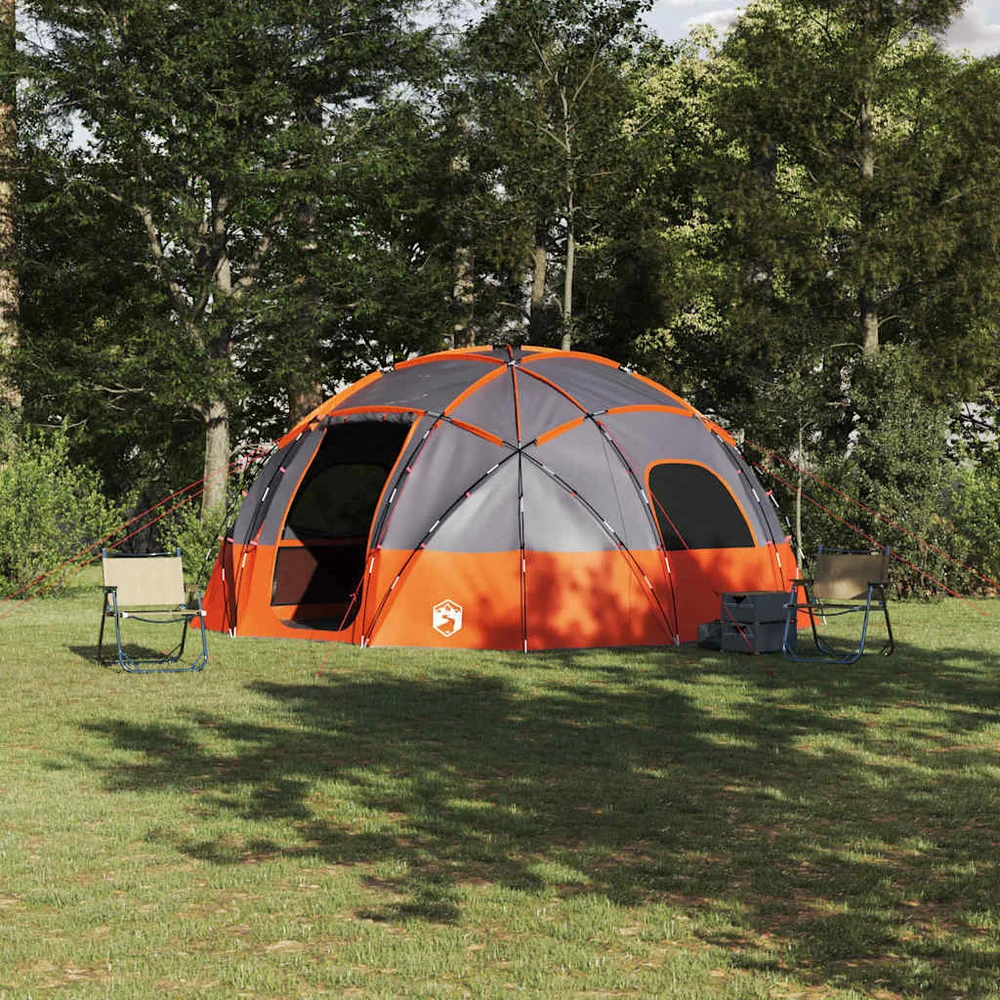 Kupolinis palapinė Pilka ir oranžinė 475 x 475 x 235 cm tafta