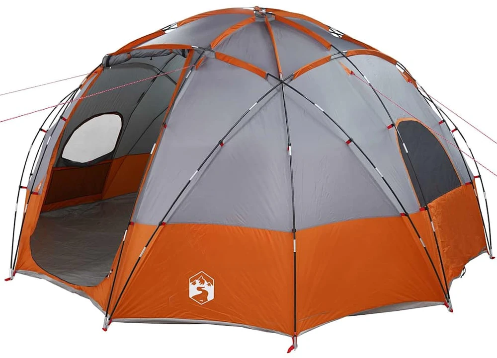 Kupolinis palapinė Pilka ir oranžinė 475 x 475 x 235 cm tafta