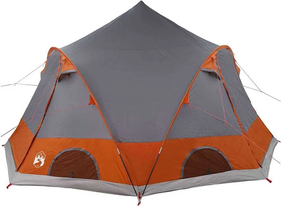 Dome palapinė 4 asmenims 4 asmeniui Pilka ir oranžinė