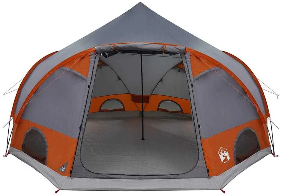 Dome palapinė 4 asmenims 4 asmeniui Pilka ir oranžinė