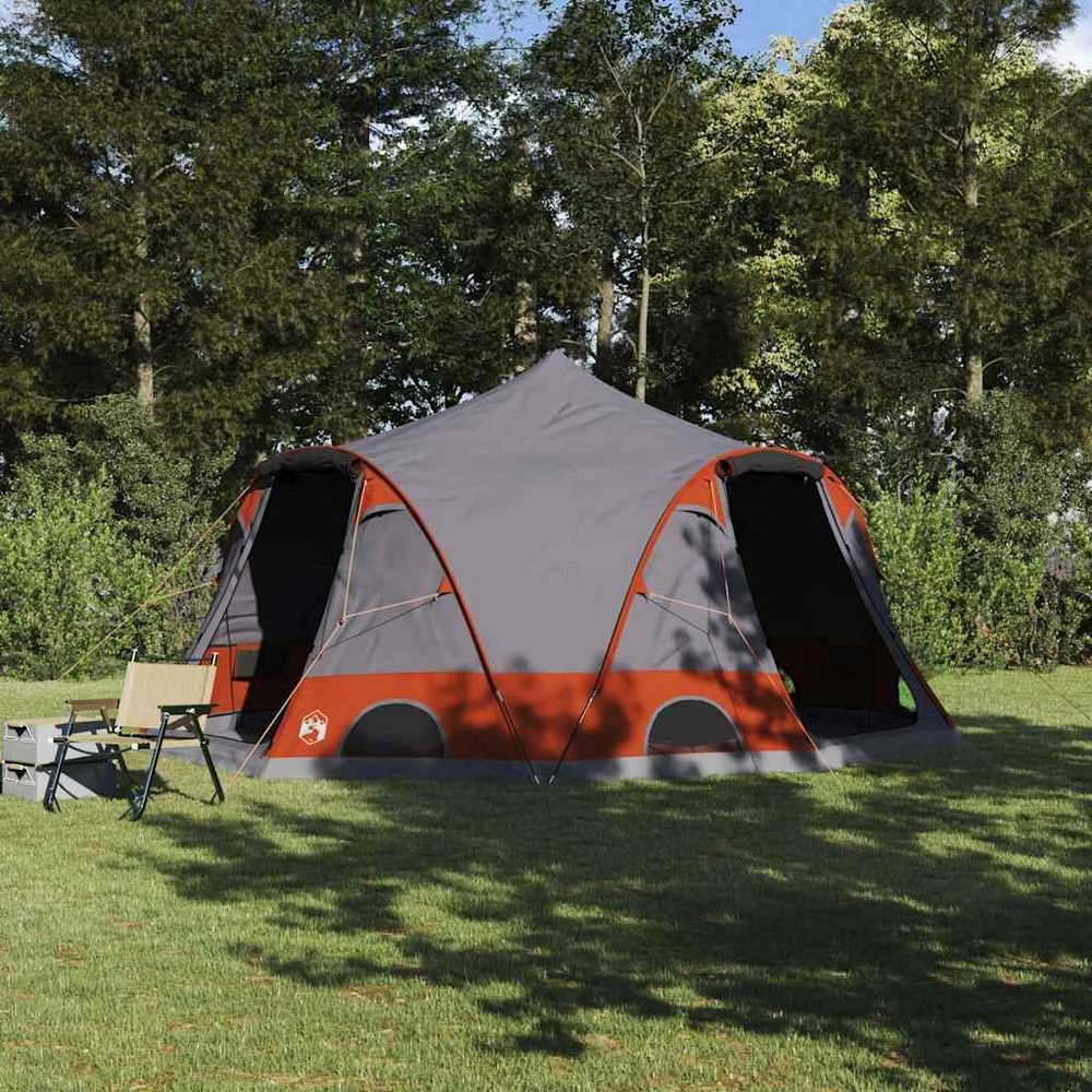 Dome palapinė 4 asmenims 4 asmeniui Pilka ir oranžinė