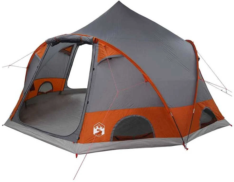 Dome palapinė 4 asmenims 4 asmeniui Pilka ir oranžinė