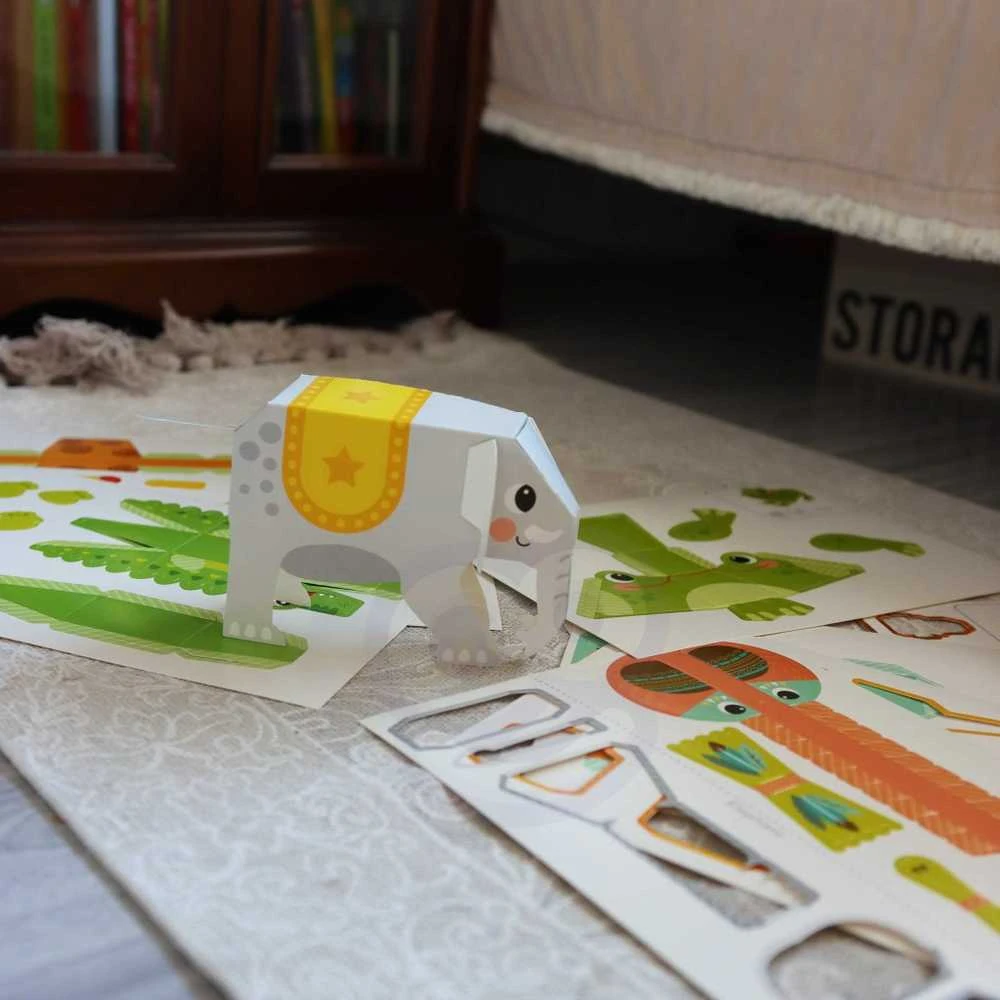 WOOPIE Origami 3D Rinkinys - Sukurk 10 Gyvūnų