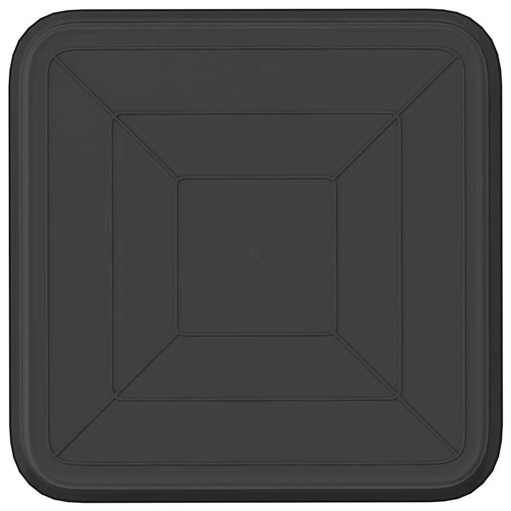 Kvadratinis gėlių padėklas 6 vnt. Juoda 25,5 x 25,5 x 2,5 cm