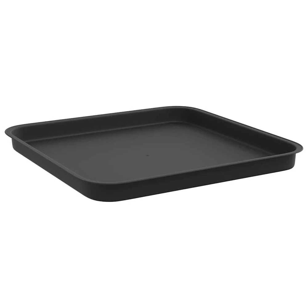 Kvadratinis gėlių padėklas 6 vnt. Juoda 32 x 32 x 2,5 cm