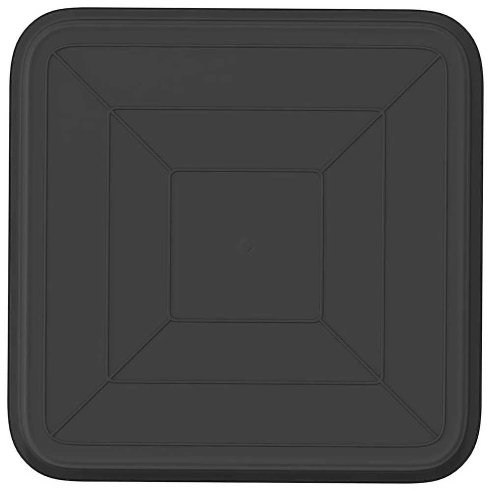 Kvadratinis gėlių padėklas 6 vnt. Juoda 32 x 32 x 2,5 cm