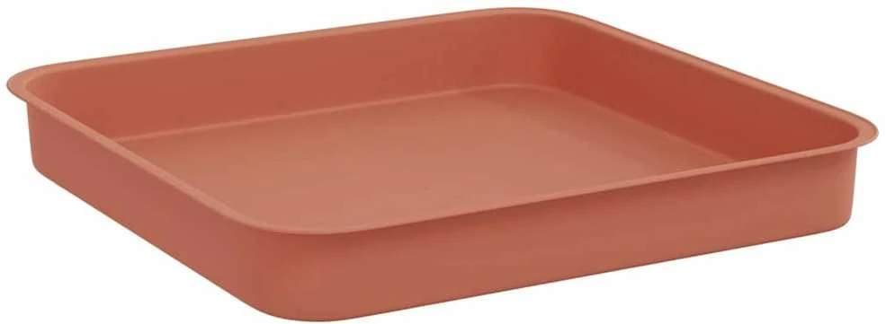 Kvadratinis gėlių padėklas 6 vnt. Raudona plyta 15 x 15 x 2 cm