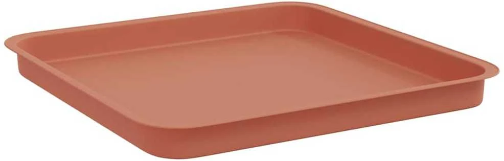Kvadratinis gėlių padėklas 6 vnt. Raudona plyta Plastmasė