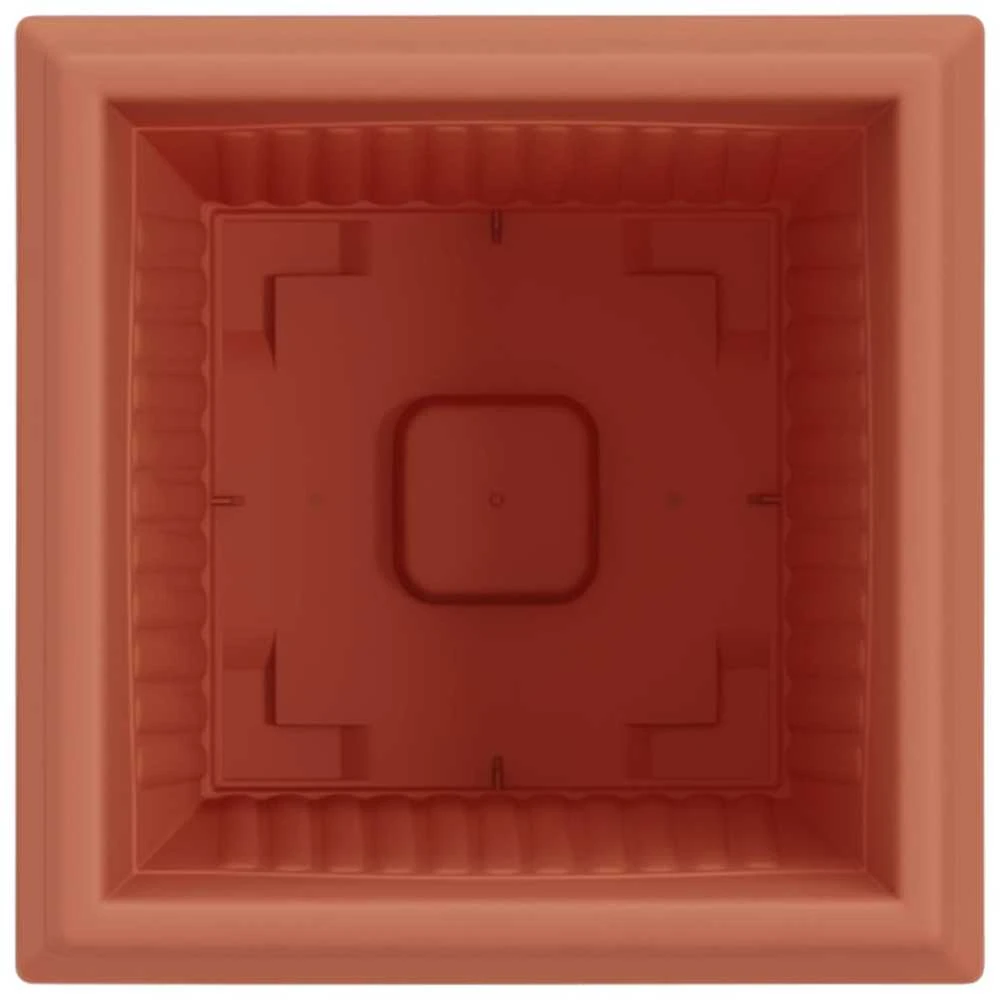 Kvadratinis gėlių vazonas 6 vnt. Raudona plyta 20 x 20 x 16 cm
