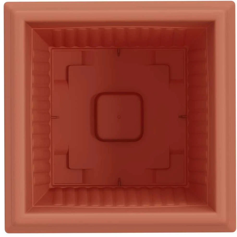 Kvadratinis gėlių vazonas 6 vnt. Raudona plyta 33 x 33 x 26 cm