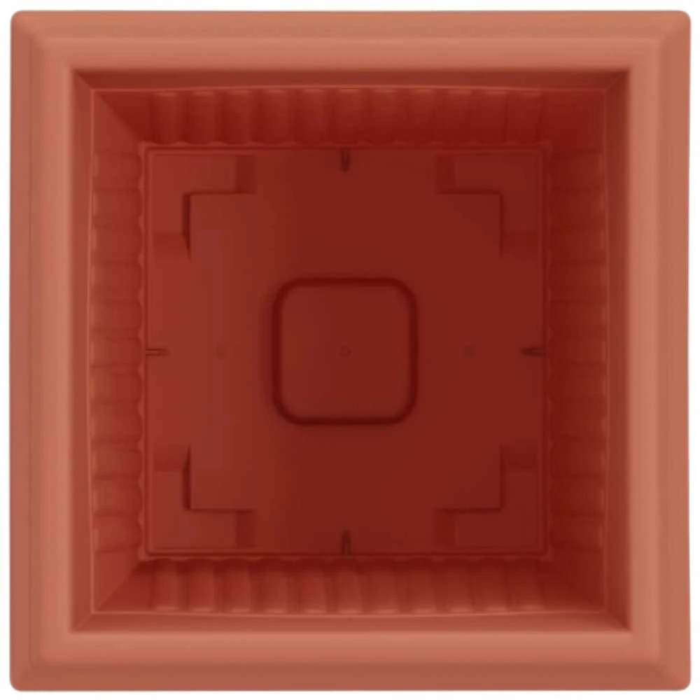 Kvadratinis gėlių vazonas 6 pcs Raudona plyta 16 x 16 x 14 cm