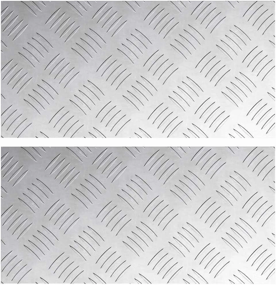 Laiptų danga 2 vnt. 40 x 20 cm Sidabro Aliuminis Stačiakampio