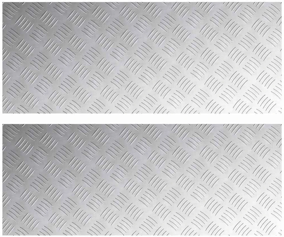 Laiptų danga 2 vnt. 100 x 40 cm Sidabro Aliuminis Stačiakampio