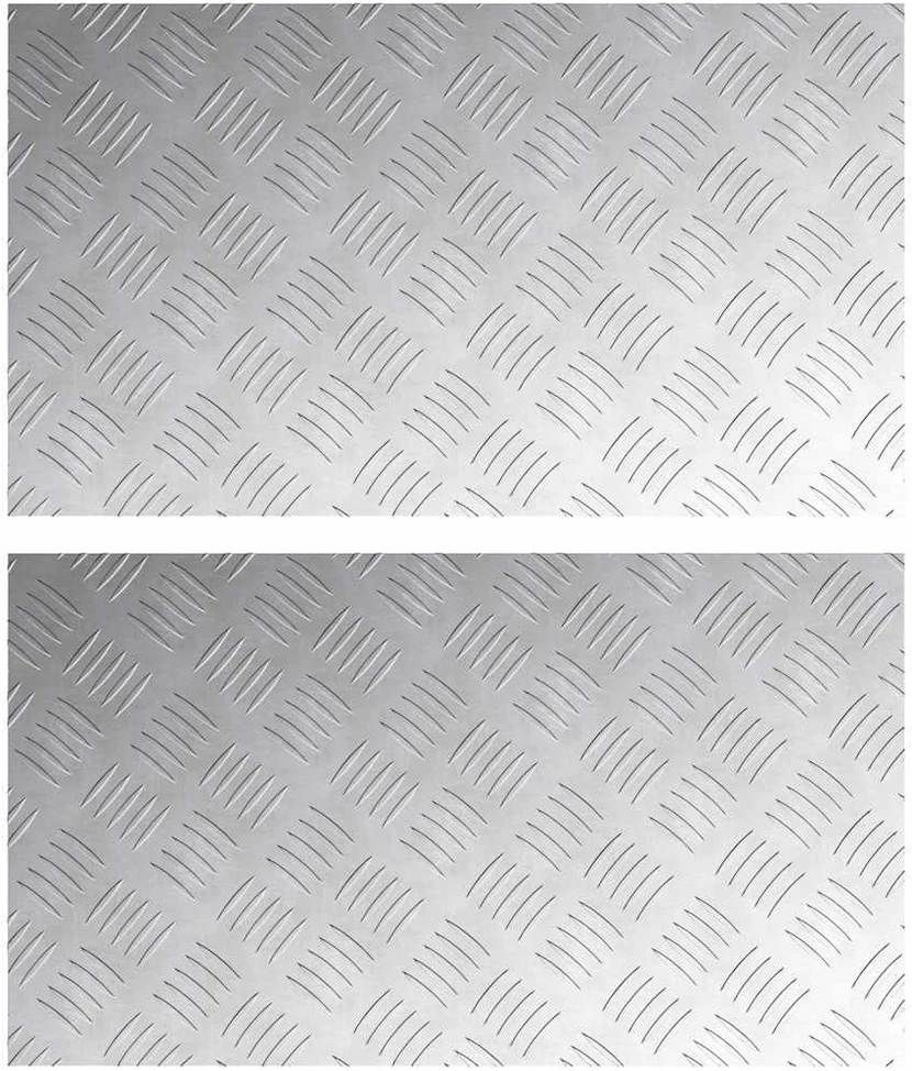 Laiptų danga 2 vnt. 70 x 40 cm Sidabro Aliuminis Stačiakampio