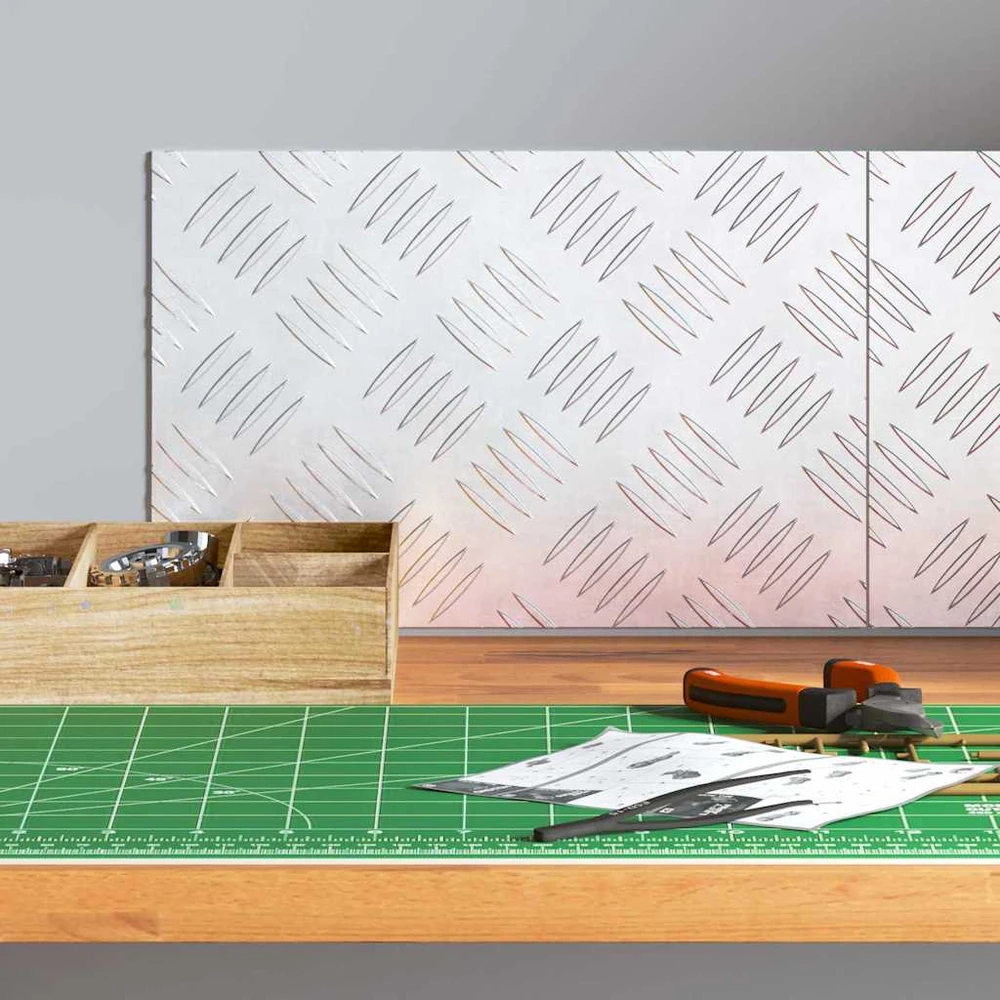 Laiptų danga 2 vnt. 30 x 20 cm Sidabro Aliuminis Stačiakampio