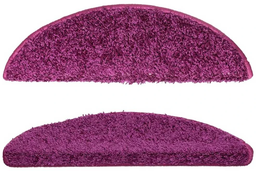 Laiptų kilimėliai, 10vnt., violetinės spalvos, 56x17x3cm