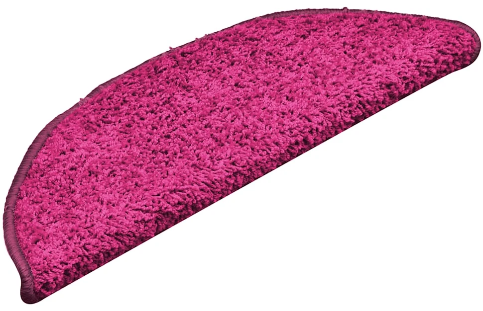 Laiptų kilimėliai, 15vnt., rožinės spalvos, 56x17x3cm