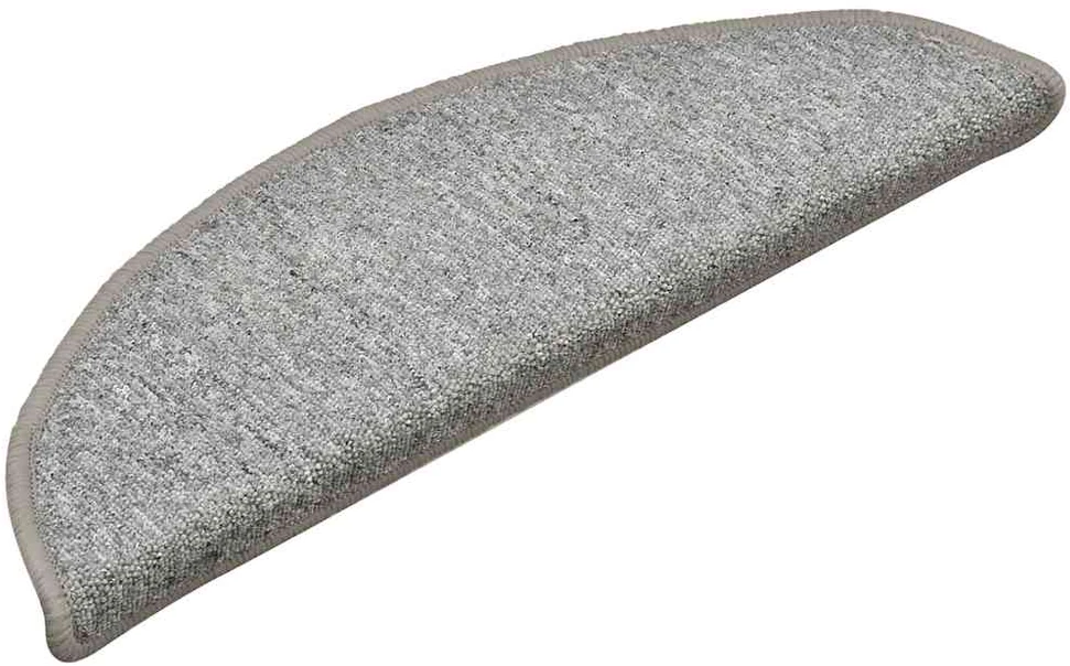 Laiptų kilimėliai, 15vnt., šviesiai pilkos spalvos, 56x17x3cm