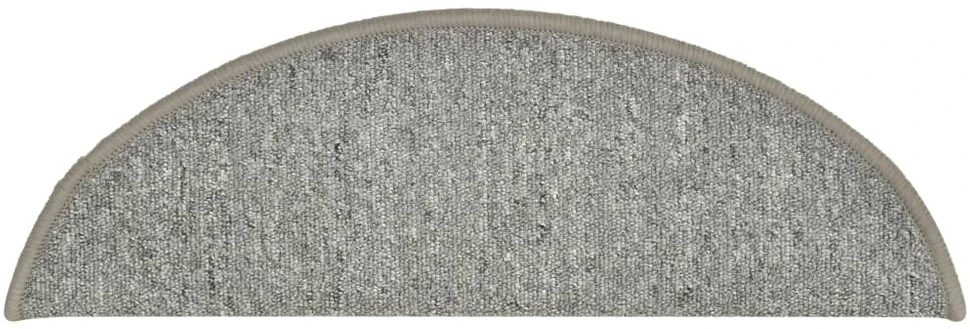 Laiptų kilimėliai, 15vnt., šviesiai pilkos spalvos, 56x17x3cm