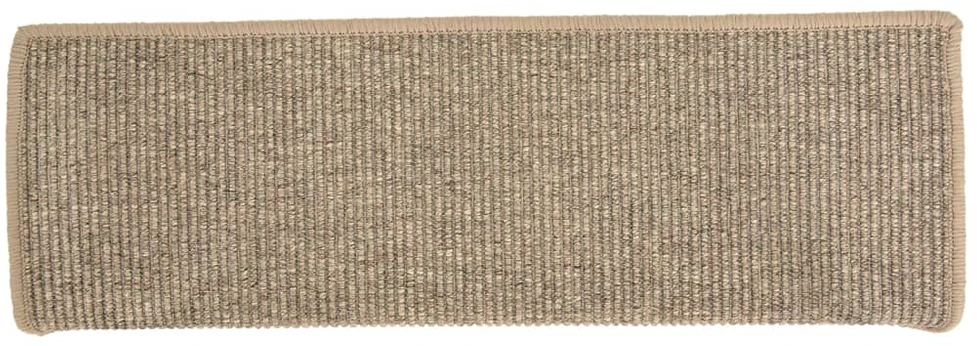 Lipnūs laiptų kilimėliai, 15vnt., tamsūs smėlio, 65x21x4cm
