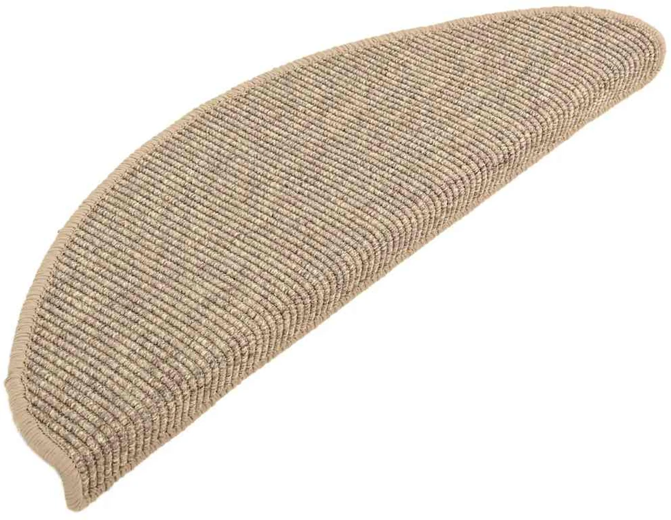 Lipnūs laiptų kilimėliai, 15vnt., tamsūs smėlio, 65x21x4cm